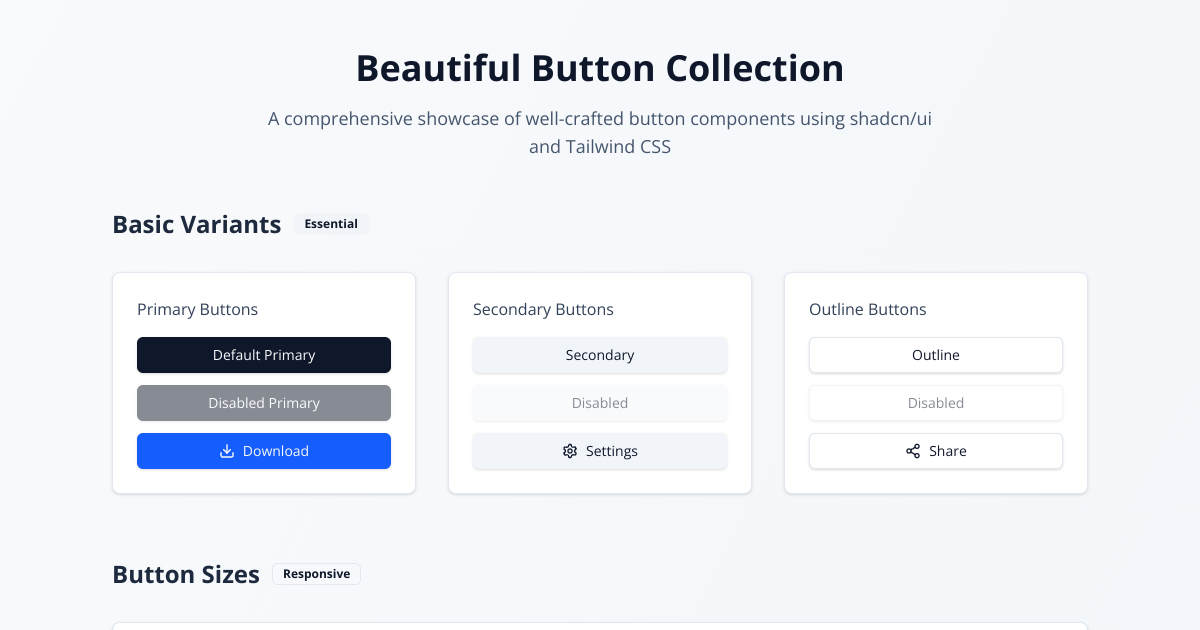 Preview of A beautiful collection of well-coded button components